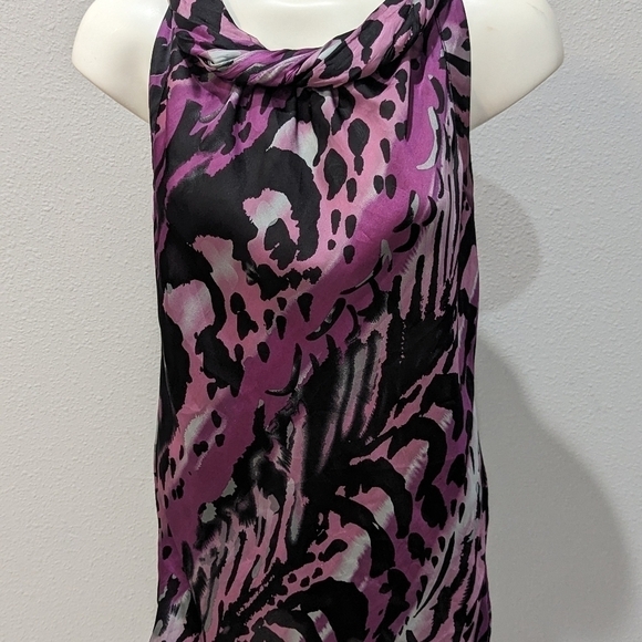 Signature by Larry Levine Purple Halter Tank, size Medium - Picture 3 of 7